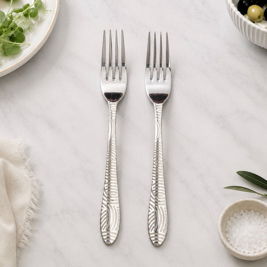 Aurora Silver Dining Fork Set – 12 Pcs