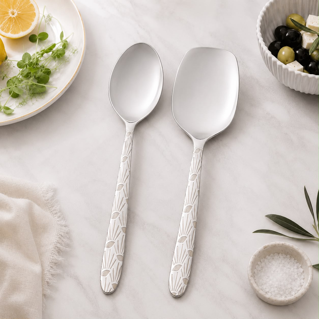 Royal Swirl Serving Spoon Set – 4 Pcs